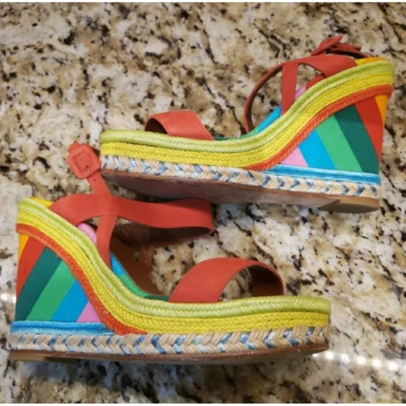 Valentino Colorful Wedge Sandals - Picture 5 of 10